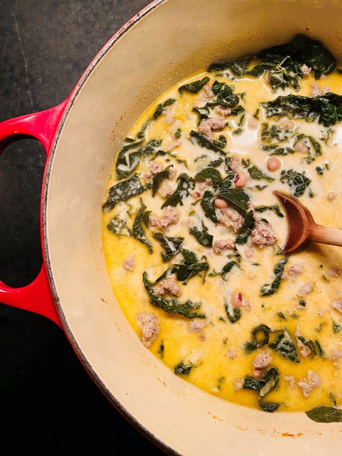Kale, Sausage and Black-Eyed Pea Soup – The Steady Cook
