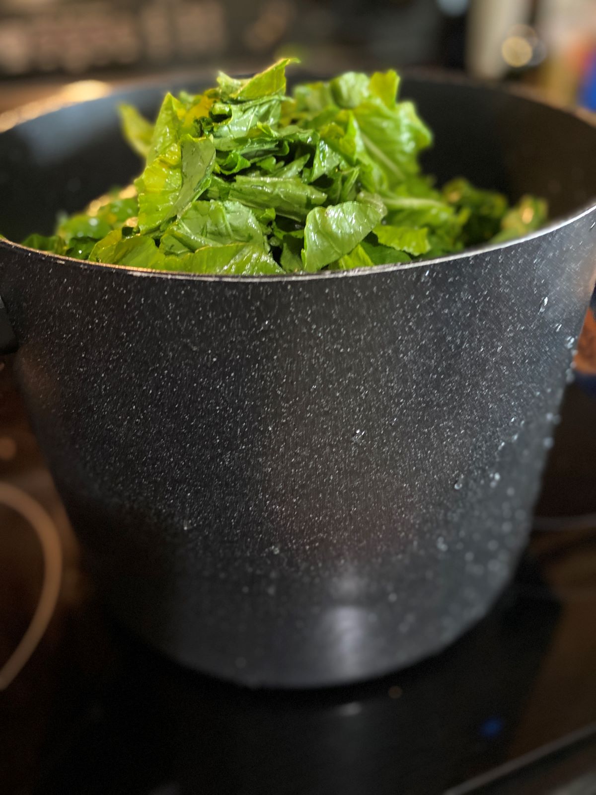 Pot of Turnip Greens