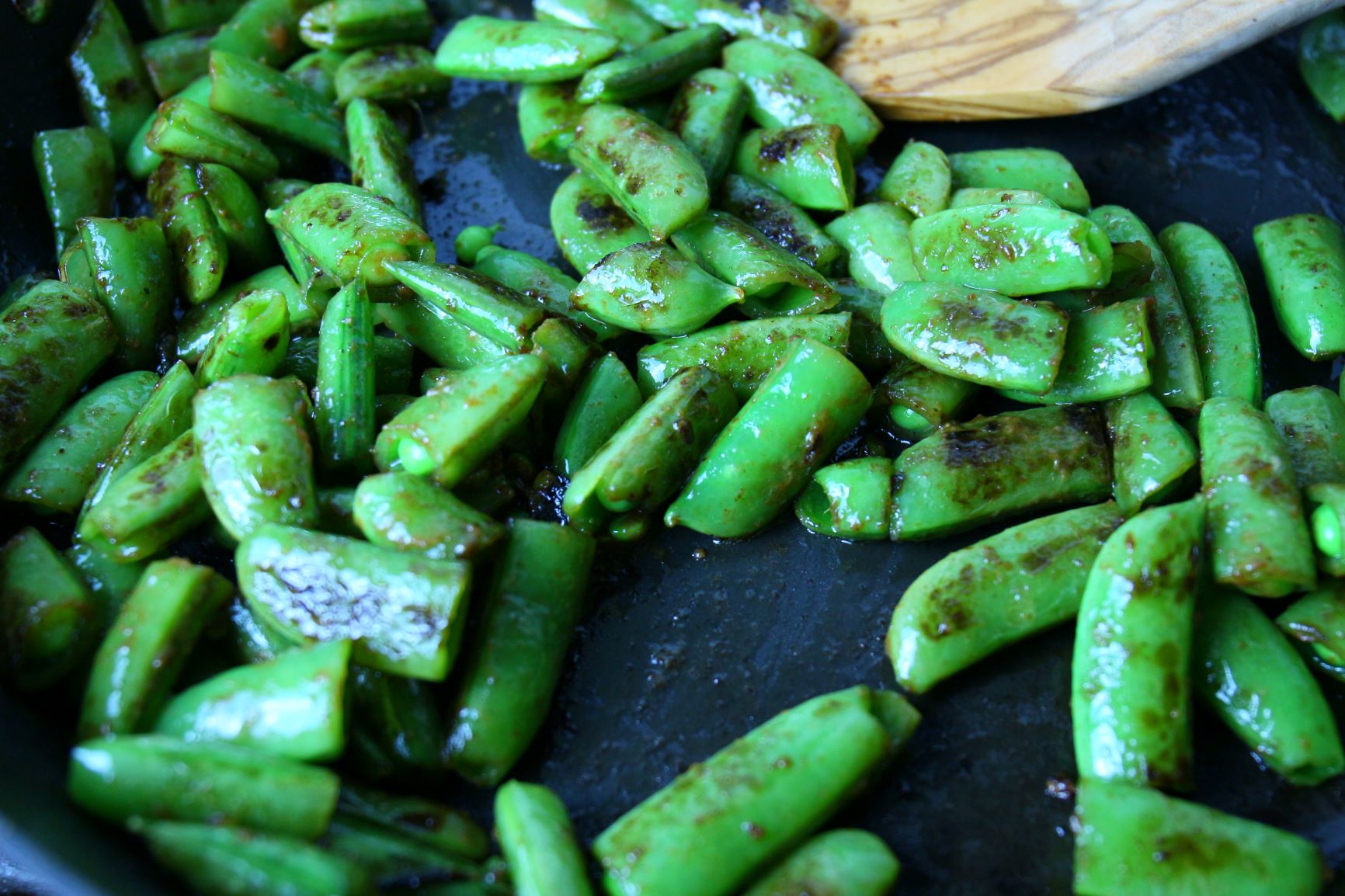 Blistered Sugar Snap Peas