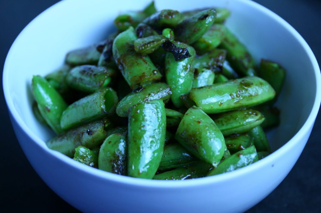 Blistered Sugar Snap Peas with Miso Butter