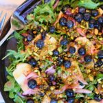 Grilled Halloumi and Blueberry Salad