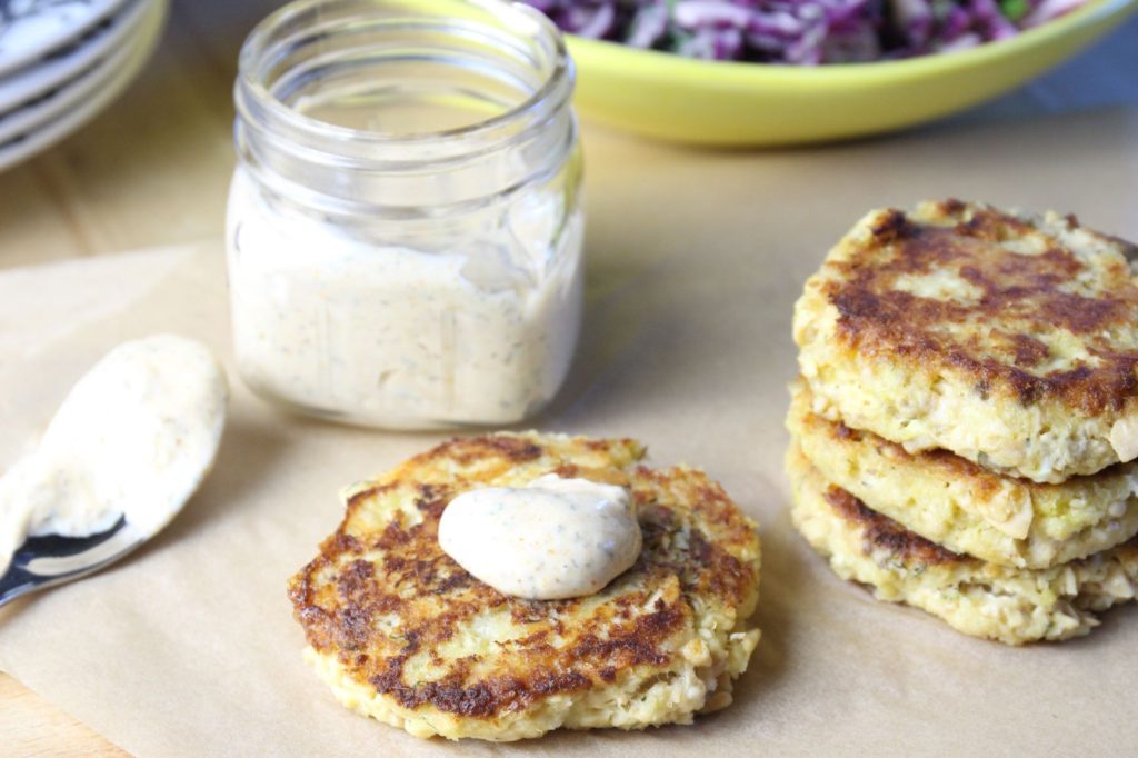 Salmon Patties with Old Bay Mayonnaise