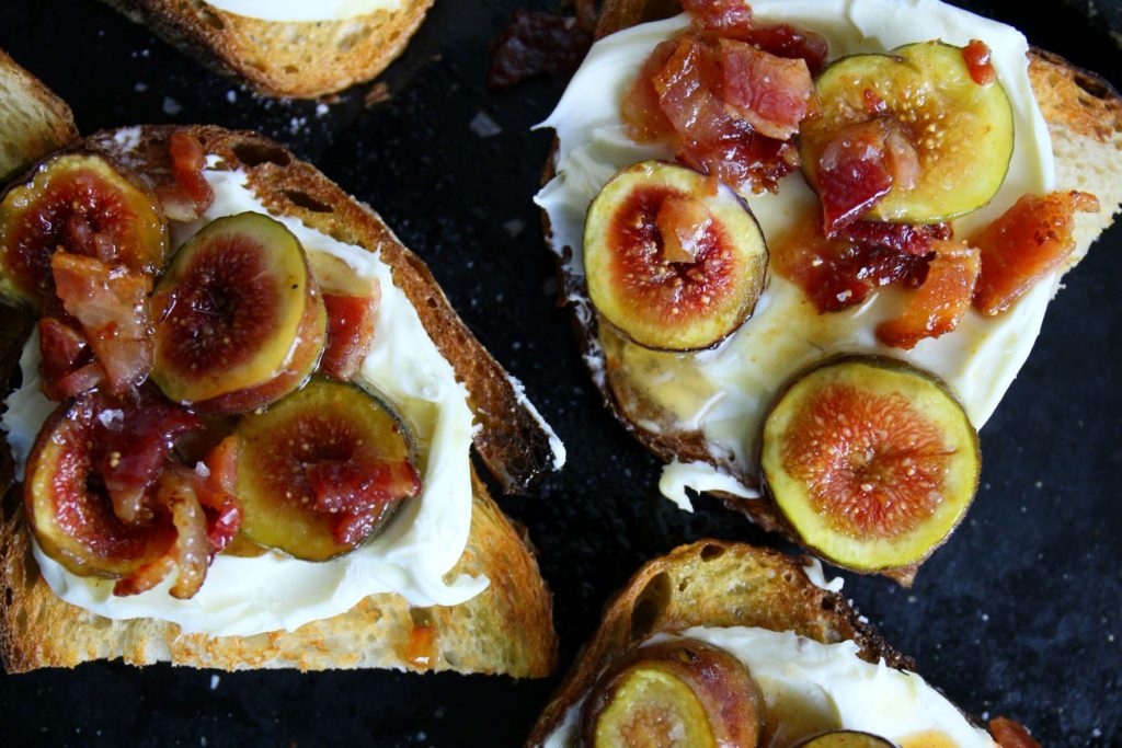 Bruschetta with Bacon, Fig and Honey