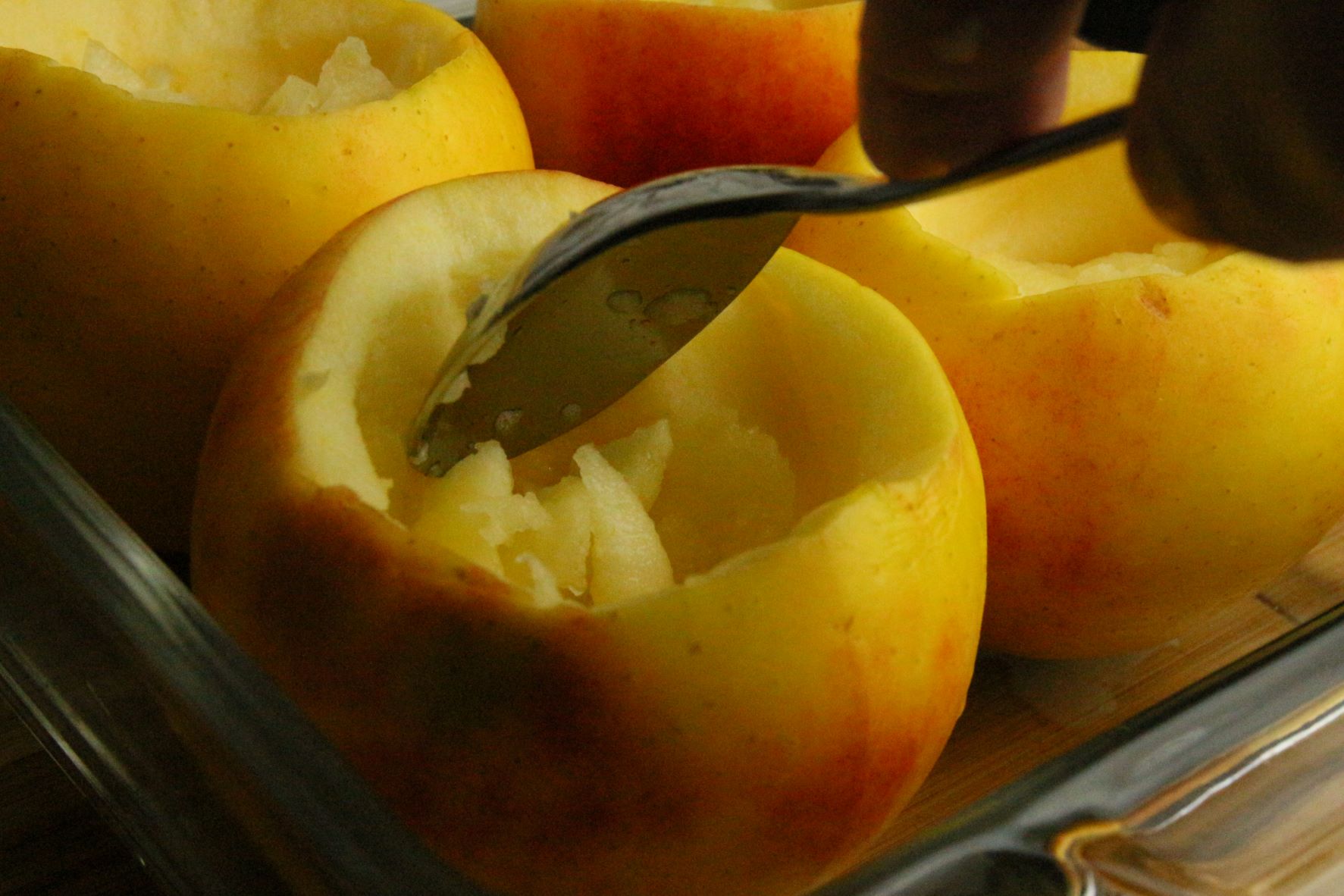 Coring out Apples for baked apples