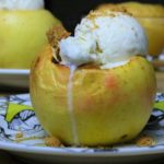Baked Apples with Ice Cream