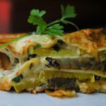 Slice of vegetable lasagna