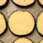 Baked Orange Butter cookies with poppy seeds