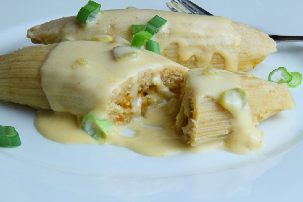 Butternut Squash and Mushroom Tamales with Queso