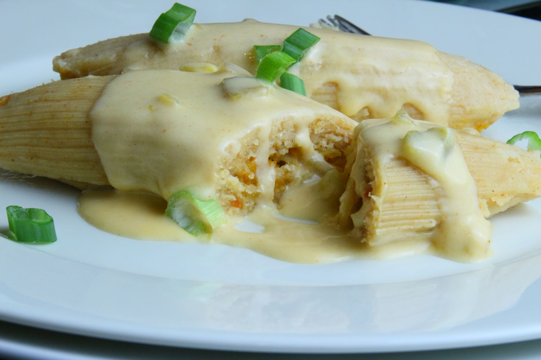 Butternut Squash and Mushroom Tamales with Queso